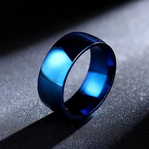 Сини прстени на Колесо 8мм за мажи и жени Персонализиран прстен Прилагодете го прстенот врежан прстен-75855