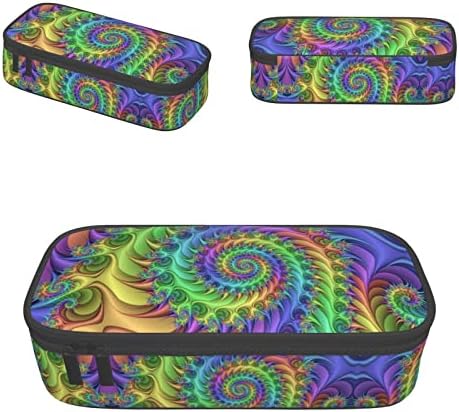 Aseello Tie Dye Byencil Case, Pen Pen/Shione Pen/Моливче за торбичка со двојни патенти за работно училиште