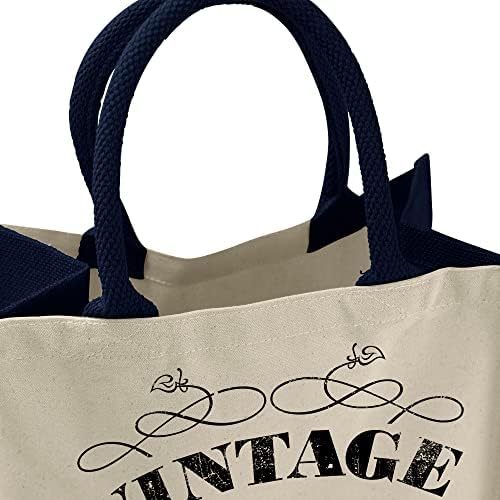 40 -ти роденденски торбички торби подароци за жени - торбички со памук од памук јута за купување - гроздобер 1983 година - сина -С