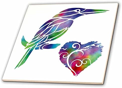 3drose Љубов Kookaburra-Вратоврска Боја Kookaburra Птица И Вител Срцето-Плочки