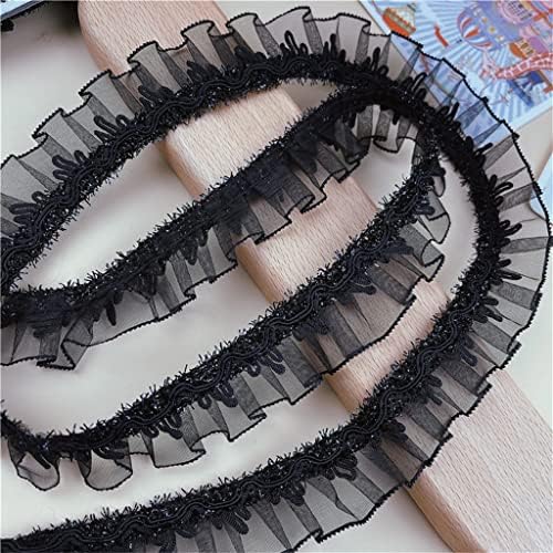 Eyhlkm црна сјајна плетена чипка за занаети лента DIY венчаница торба капа капаче за ракави за шиење облека за шиење материјал