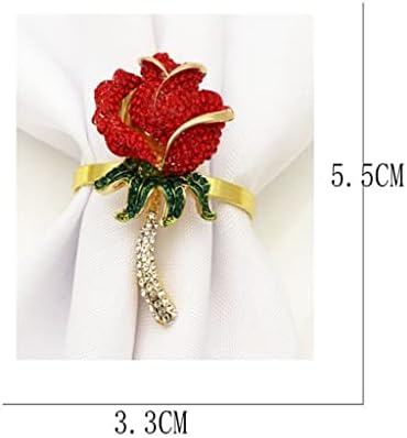 Gkmjki 30 парчиња Денот на вineубените розово цвеќе копче за салфетка хотелска венчаница за венчавки прстен прстен прстен прстен