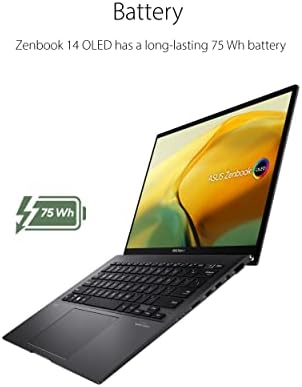 ASUS ZenBook Лаптоп 14 2.8 K OLED Дисплеј, AMD Ryzen 7 5825U ПРОЦЕСОРОТ, Radeon Графика, 8GB RAM МЕМОРИЈА, 512GB PCIe SSD, Windows
