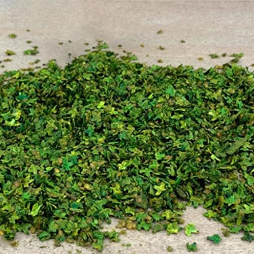 Амлесо 33мл микро пејзаж лисја модел сценографија трева тафти табела диорама железничка сцена додатоци лист за самовила градинарски украси, зелена