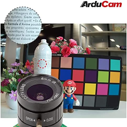 Arducam Raspberry PI HQ камера, 12.3MP IMX477 Модул за камера со леќи CS-Mount, автоматско префрлување на IR-пресек целодневна слика, компатибилен