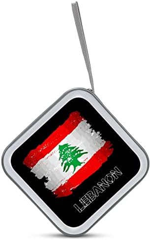 Знаме На Либан Цд Случај Пластичен Држач За Двд Паричник Пренослив Организатор За Складирање Торба За Патување Со Автомобил Дома