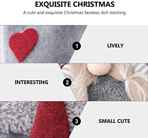 Kesyoo Santa Present Sack Christmas Christmas Christrics Cute 3D плишани шведски гноми Божиќни чорапи за камин новогодишна елка што