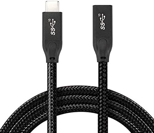 Кабел Chenyang USB C, USB тип Ц машко до женски продолжен кабел со ракав за телефонски таблети Хард дискови лаптоп 0,6м