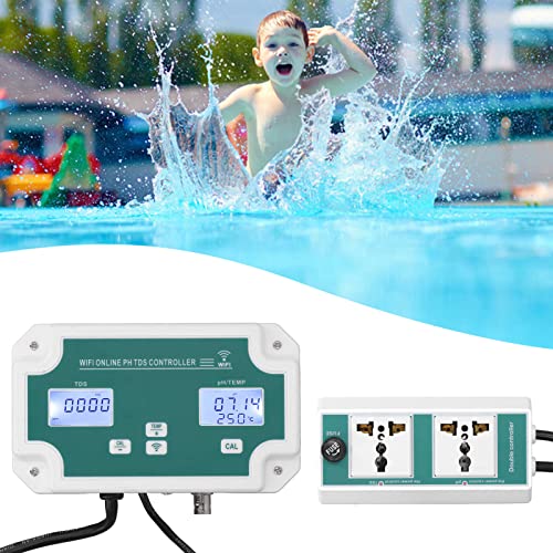PH мерач на тестер за вода WiFi, функција за калибрација со висока точност тестер за квалитет на вода, детектор со висока ефикасност TDS,