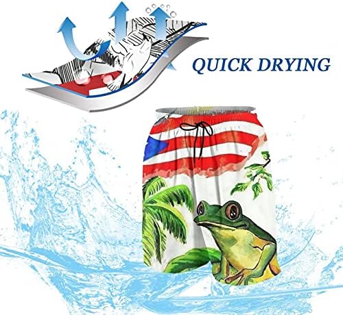 Американско Знаме Менс Пливање Стебла Порторико Знаме Пливање Стебла Црна Сад Знаме Одбор Шорцеви Брзо Сушење Сурфање Плажа Шорцеви