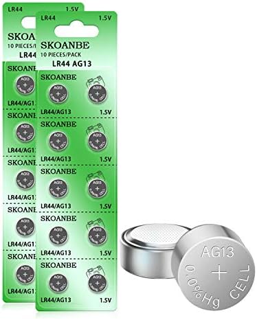 SKOANBE 20PCS AG13 LR44 A76 SR44 303 357 1.5 V Копче Монета Ќелија Батерија