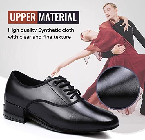Tinrymx мажи латински танцувачки чевли чипка стандардна сала за модерни танго салса практикуваат социјални чевли за танцување, Model-LHD401