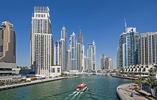 Lhjoysp Puzzel 500 парчиња град Дубаи облакодер ОАЕ 52х38см