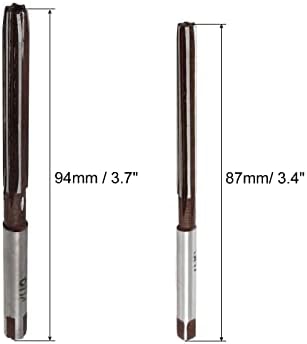 uxcell 2pcs 5mm 6mm Сечење Dia 6 Флејти Hss Рака Reamer Мелење Машина 87mm Долго