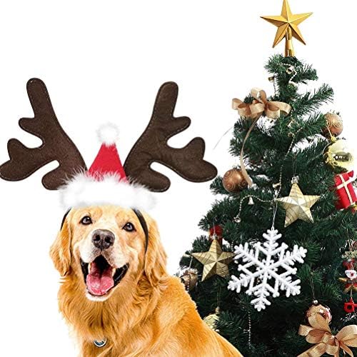 1 парчиња божиќни манжери за коса кучиња мачка декоративни главни украси Божиќни украси