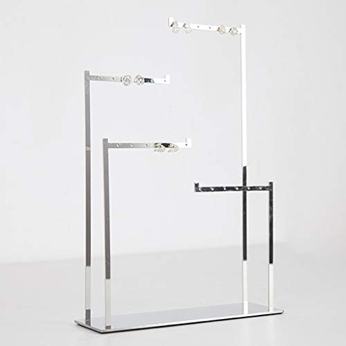 WPYYI Метална рамка за рамка за рамка за приказ на полиците, штанд за накит за накит обетки обетки ѓердан за складирање дома