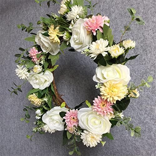 Хукаи 16 инчи хризантема цветни рози врата врата венчаница декоративен венец