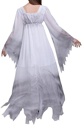 Рузијог Ноќта на вештерките макси фустан за жени, гроздобер озборен духови фустани зомби невеста костуми костуми готски викторијански фустан
