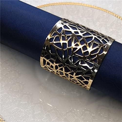 Xjjzs 6pcs шуплива шема цилиндрична салфетка прстенка за салфетка табела декорација на свадбени банкет декорација