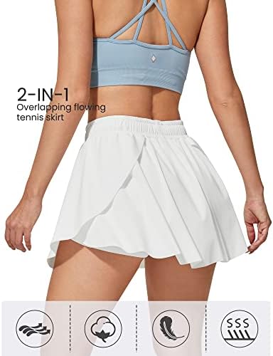 G4free женски тениски здолништа со проток на пеперутки атлетски тренинзи голф -здолништа со џебови со џебови