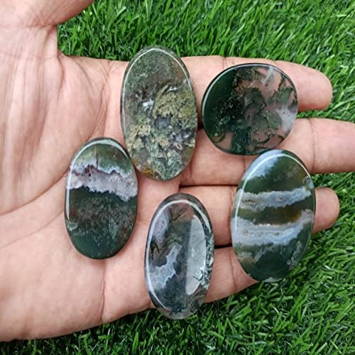Мосагат загрижени камен за кристално лекување џеб палм камен палецот камен 1 парчиња
