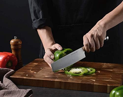 Класичен класичен остри германски остри германски јаглерод, нож со нож од не'рѓосувачки челик, сет Kichen Knife Set, вклучува 8 '' Нож за