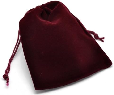 Pepperlonely Brand 10PC темно црвена кадифена торбичка за накит за накит 12x10cm