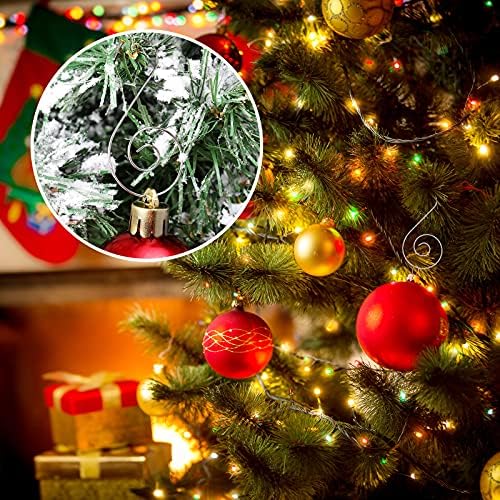 Божиќни куки за украси на украси и закачалки за Божиќни украси со јажиња со јажиња за заклучување што висат сврзувачки елементи за порибување