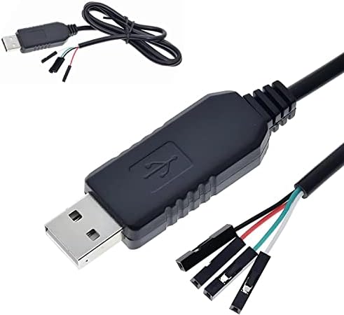 WWZMDiB PL2303HX USB До TTL Сериски Порт Кабел 4 Пински Женски Приклучок(1M/39.37 во) 3.3 V Конвертор