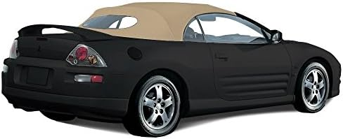 Компатибилен со Mitsubishi Eclipse Spyder Convertible Top 2000-2005 со загреан стаклен прозорец во платно од платно