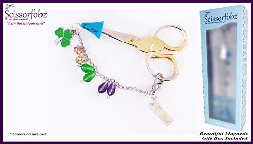 Ножици Fobs by Scissorfobz-Elegant Collection- клучен прстен клуч на ланецот на ланецот на ланецот на нараквица ранец ранец торбичка