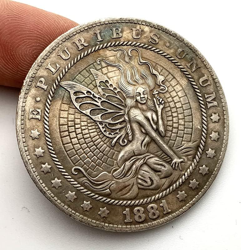 1881 Скитници Монета Пеперутка Убава Девојка Месинг Стариот Сребрен Медал Занает Бакар Сребрена Монета Реквизит Монета Комеморативна Монета