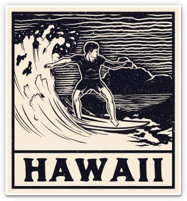 GT Graphics Hawaii Surfing гроздобер стил - 3 налепница за винил - за лаптоп за автомобили I -PAD Телефон Хард капа - водоотпорна