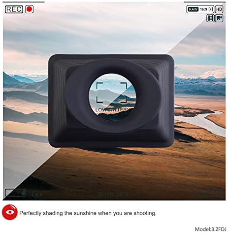 Viewfinder на Lensgo камера, професионален 3,2 '' LCD Sagnifier ViewFinder 3.2x Екран за камера Сончев аспиратор за канон Sony Nikon Olympus