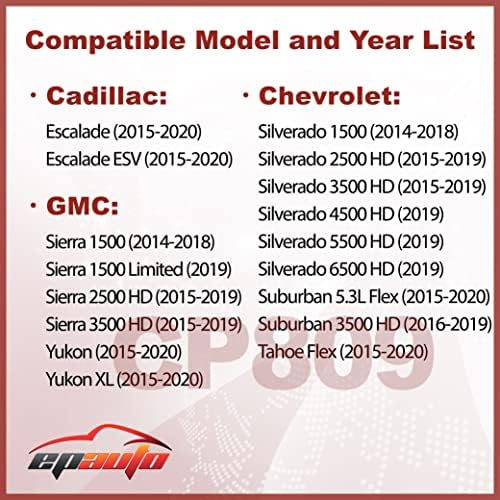 EPAUTO CP809 Premium Cabin Air Filter, компатибилен со избраните модели Cadillac/Chevrolet/GMC