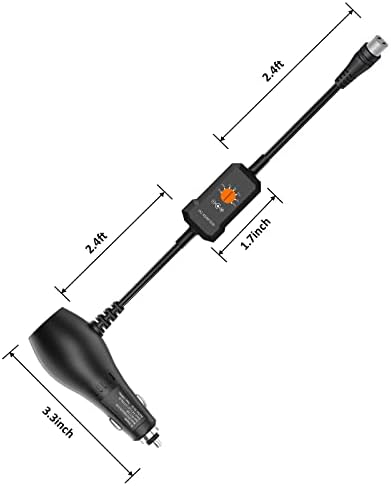 Powseed DC12V полнач за автомобили 34W Универзален адаптер за напојување w/USB порта за памби за градите на кампот Звучници