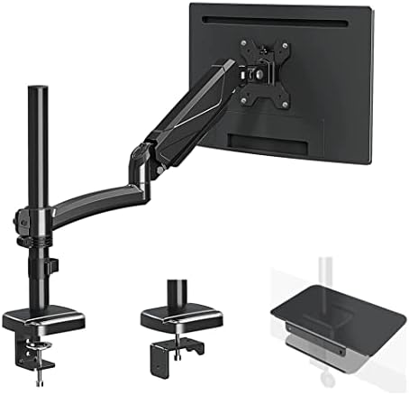 Mountup Monitor Stand Set Set единечна висина прилагодлива за засилување и монтирање за стаклена маса, тенка и кревка табела