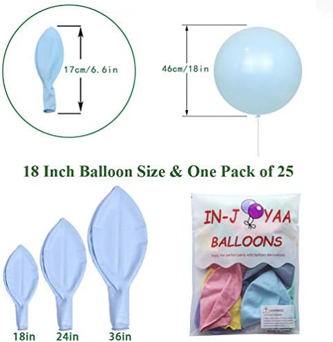 ВО-JOOYAA 18 Инчен Топло Розова Големи Балони 25 Пакет Дебели Латекс Балони