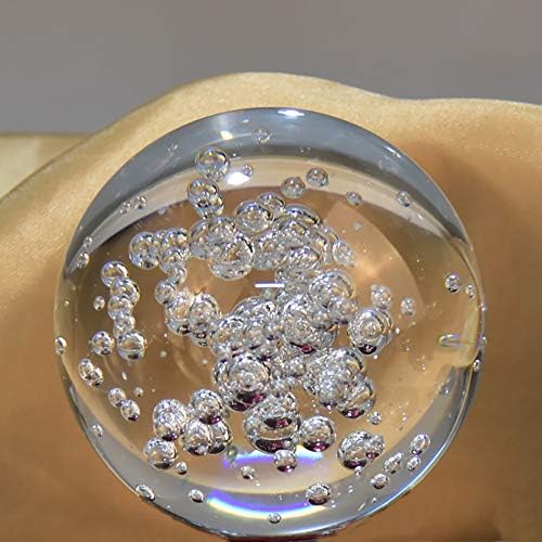 Chezmax Crystal 2,3 инчи меур Кристал топка хартија Прекрасна стаклена топка за декоративна топка Ленсбол Фотографија гледајќи