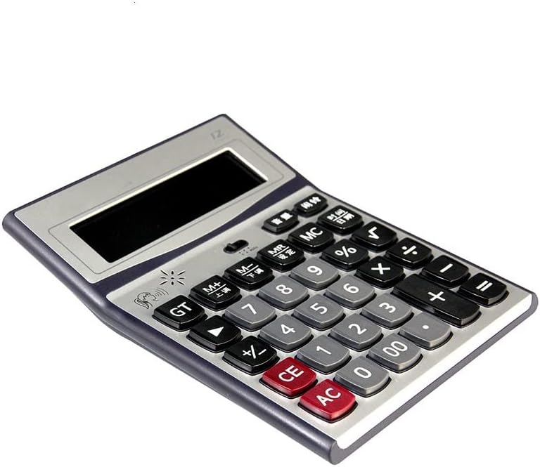 XWWDP 12 цифри Калкулатор за разговор со голем екран, калкулатор на панел за појава на човечки изговор без батерија (боја: а, големина