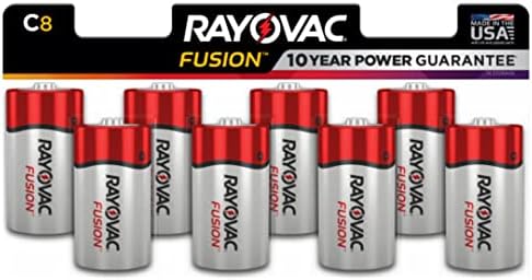 Батерии Rayovac C, Fusion Premium C клетки Алкални, 8 брои