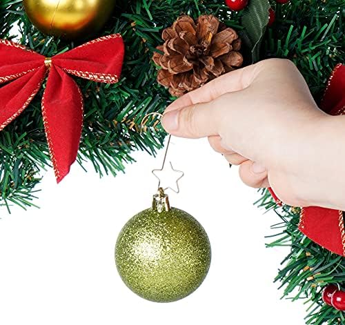 Lemonfilter 120pcs Божиќни украси куки куки за елки за елки за елки, куки во форма на starвезда во форма