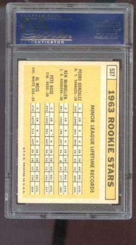 1963 Топпс 537 дебитантски starsвезди Пит Роуз Ал Ваис РЦ ПСА 4 оценета бејзбол картичка МЛБ - Плачиј бејзбол картички