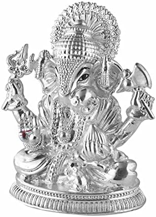 Prd Caratcafe Silver 999 Dagdusheth Ganesh Statue, 18+ GMS Silver God Murti за Home Pooja