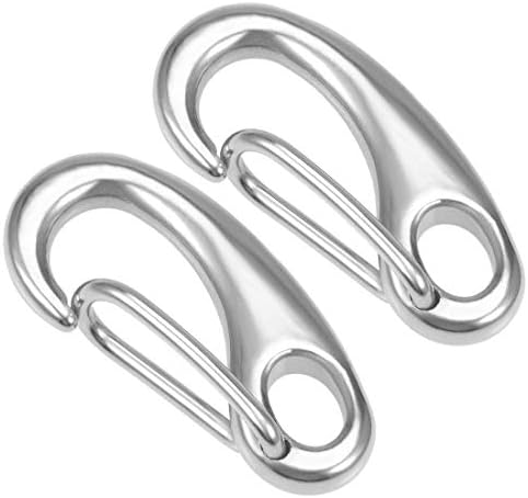 Uxcell Spring Gate Snap Hook 40mm/1.57 , 304 не'рѓосувачки челик, за DIY занаети за занаети, пакет од 2