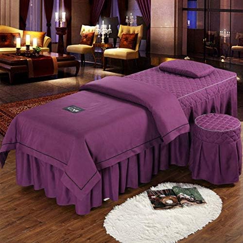 Zhuan Premium Massage Table Sheme поставува убавини за кревет за убавина 4 парчиња кревети за масажа за дишење на здолништа спа-кревет со постелнина