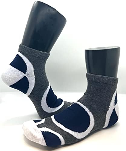 Машка квалитетна памучна мешавина од атлетски чорапи за глуждови со разновидност, удобно, дишење, истегнување, пакет со 12 пар се вклопува