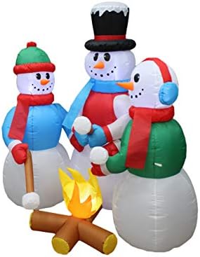 5 нозе високи огромни Божиќни надуени снежни луѓе снежни луѓе кампување со кампување печење бел слезници LED светла на отворено
