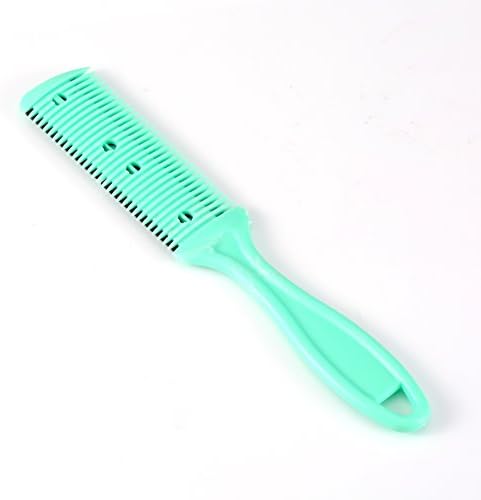 Ножици за сечење на коса со секачи за коса - Шајпер за бричење на косата со чешел, двојни страни сечење на тенок фризури сечило за убавина