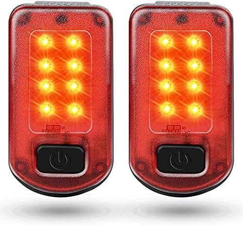 Безбедносни светла на тркачи на Умиши, безбедносни светла за полнење на LED, црвена боја Три режими Висока видливост за ноќна безбедност